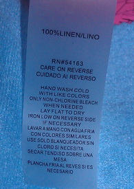 Clear care labels